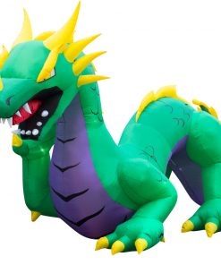 Holidayana 15 Ft Inflatable Halloween Serpent Dragon Yard Decoration Lawn Inflatables