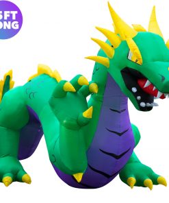 Holidayana 15 Ft Inflatable Halloween Serpent Dragon Yard Decoration Lawn Inflatables