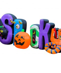 Holidayana 9 Ft Inflatable Halloween Spooky Sign Yard Decoration Lawn Inflatables