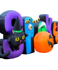 Holidayana 9 Ft Inflatable Halloween Spooky Sign Yard Decoration Lawn Inflatables