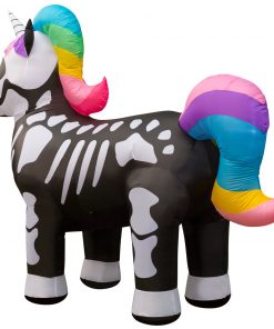 Holidayana 8 Ft Inflatable Halloween Skeleton Unicorn Yard Decoration 12 Holidayana 8 Ft Inflatable Halloween Skeleton Unicorn Yard Decoration