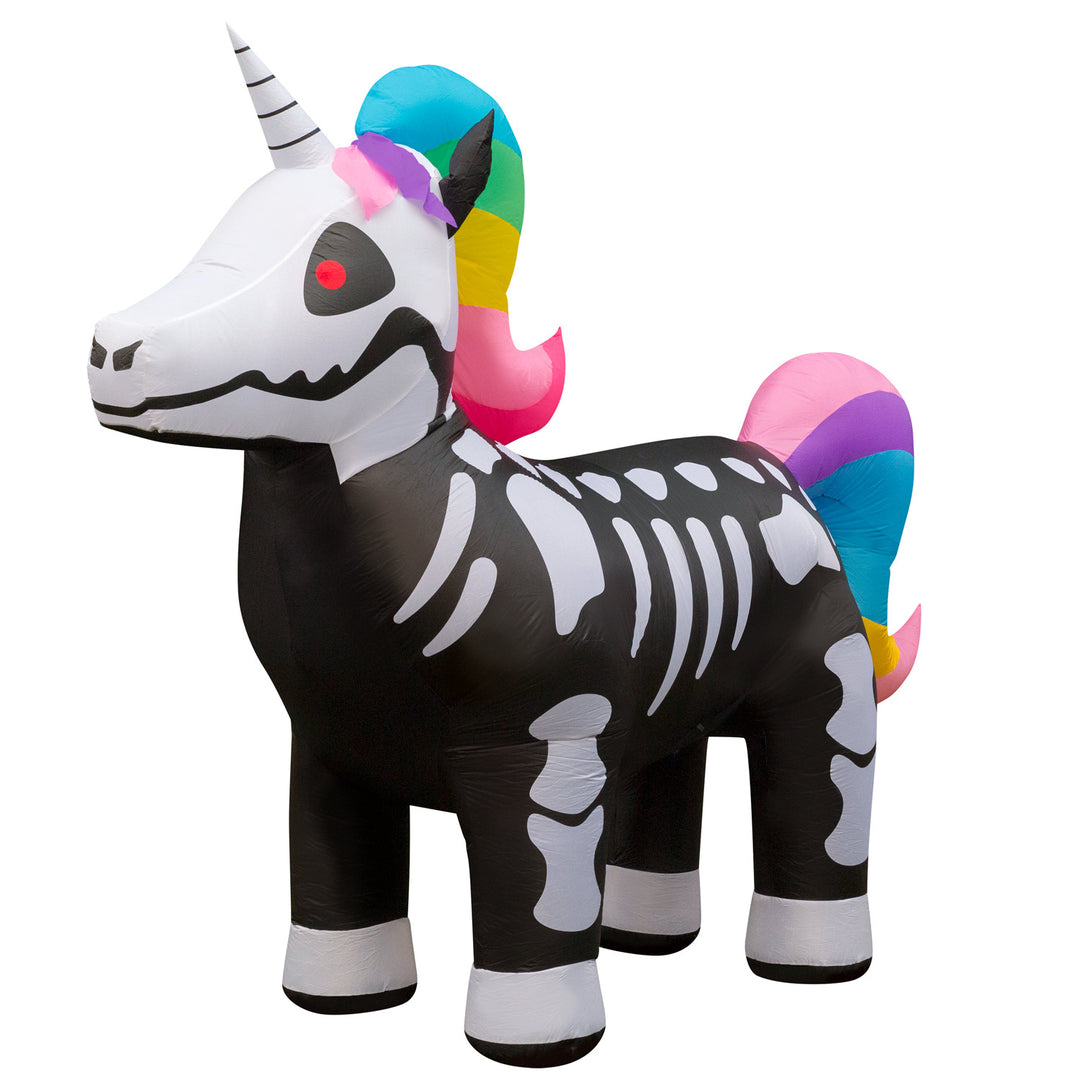 Holidayana 8 Ft Inflatable Halloween Skeleton Unicorn Yard Decoration 6 Holidayana 8 Ft Inflatable Halloween Skeleton Unicorn Yard Decoration