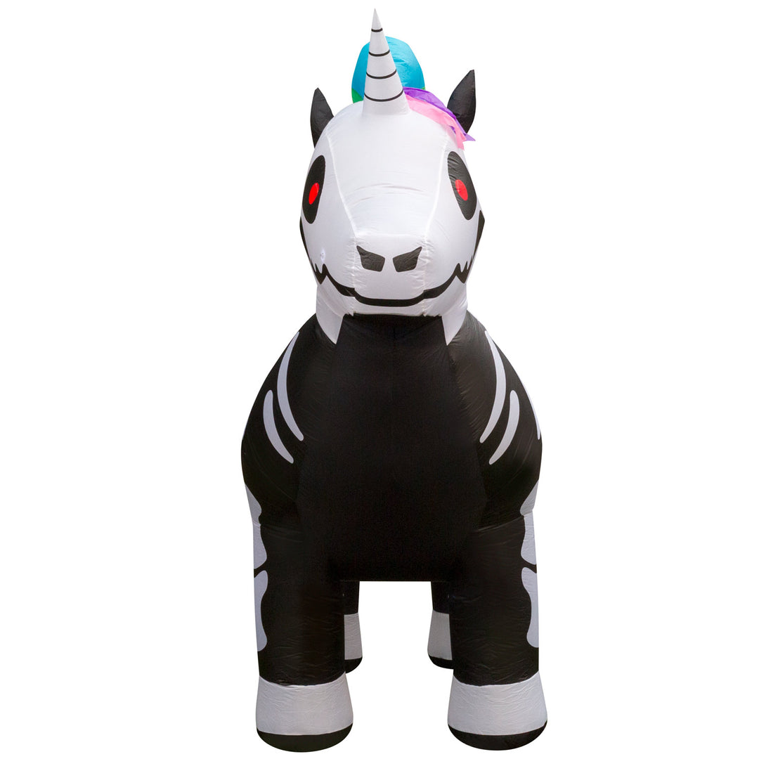 Holidayana 8 Ft Inflatable Halloween Skeleton Unicorn Yard Decoration 2 Holidayana 8 Ft Inflatable Halloween Skeleton Unicorn Yard Decoration