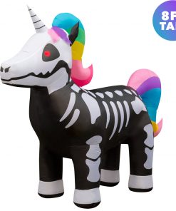 Holidayana 8 Ft Inflatable Halloween Skeleton Unicorn Yard Decoration 14 Holidayana 8 Ft Inflatable Halloween Skeleton Unicorn Yard Decoration