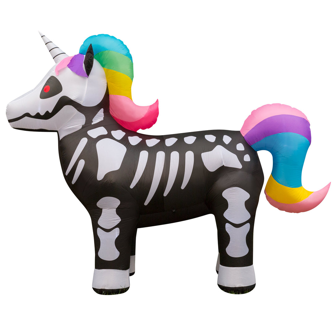 Holidayana 8 Ft Inflatable Halloween Skeleton Unicorn Yard Decoration 3 Holidayana 8 Ft Inflatable Halloween Skeleton Unicorn Yard Decoration