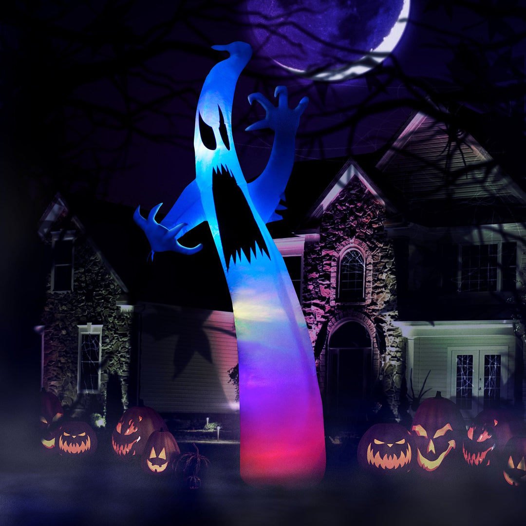 Holidayana 9 Ft Ghost With Multi-Colored Lights Halloween Inflatable HOME GOODS 1 Holidayana 9 Ft Ghost With Multi-Colored Lights Halloween Inflatable HOME GOODS