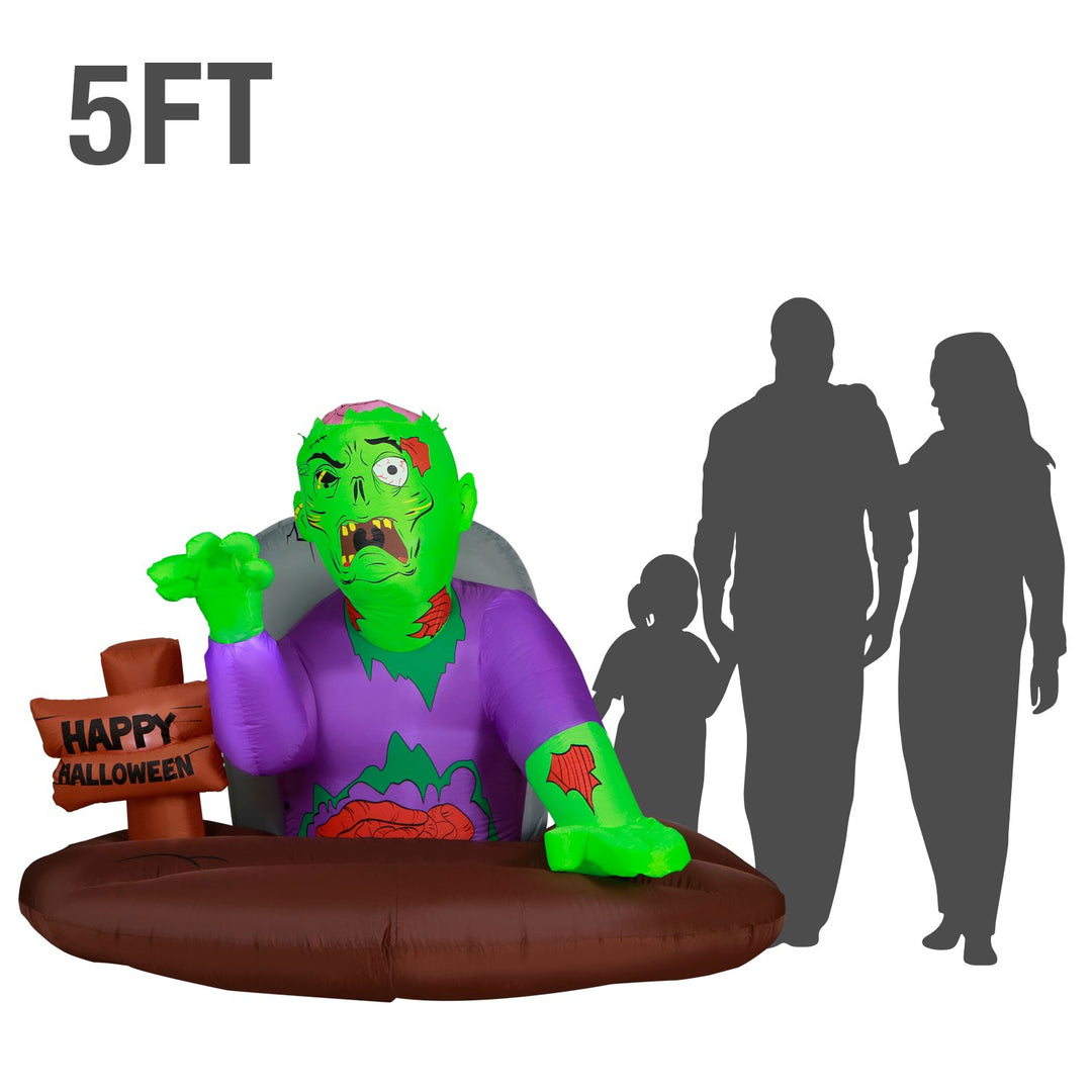 Holidayana 5 Ft Resurrected Graveyard Zombie Halloween Inflatable HOME GOODS 2 Holidayana 5 Ft Resurrected Graveyard Zombie Halloween Inflatable HOME GOODS