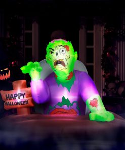 Holidayana 5 Ft Resurrected Graveyard Zombie Halloween Inflatable HOME GOODS