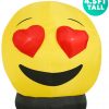 Holidayana HOME GOODS 4.5 Ft Heart Eyes Emoji Inflatable Yard Decoration With Built-in Bulbs, Tie-Downs, And Fan