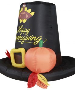Holidayana Inflatable Pilgrim Hat Thanksgiving Decoration With Built-In Fan And LED Lights HOME GOODS 8 Holidayana Inflatable Pilgrim Hat Thanksgiving Decoration With Built-In Fan And LED Lights HOME GOODS