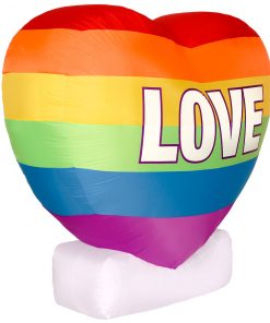 Holidayana LAWN & GARDEN DECOR 6ft Tall Valentine's Day "Love" Rainbow Heart Lawn Inflatable, Bright Lights, Built-in Fan, And Included Stakes And Ropes 7 Holidayana LAWN & GARDEN DECOR 6ft Tall Valentine's Day