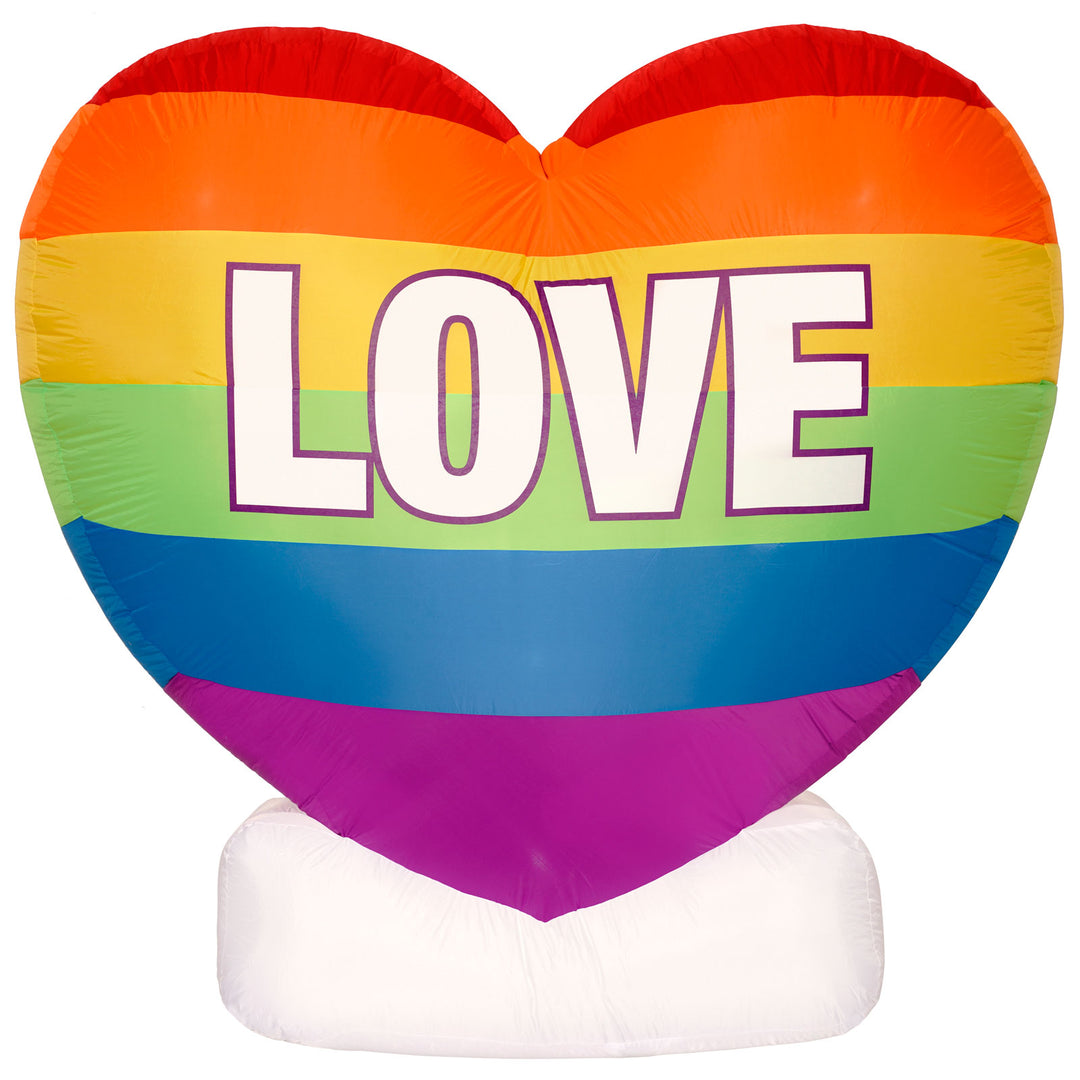 Holidayana LAWN & GARDEN DECOR 6ft Tall Valentine's Day "Love" Rainbow Heart Lawn Inflatable, Bright Lights, Built-in Fan, And Included Stakes And Ropes 1 Holidayana LAWN & GARDEN DECOR 6ft Tall Valentine's Day "Love" Rainbow Heart Lawn Inflatable, Bright Lights, Built-in Fan, And Included Stakes And Ropes