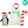 Holidayana HOME GOODS 8 Ft Inflatable Christmas Polar Bear Outdoor Decoration With LED Lights, Fan, And Stakes