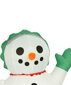 Holidayana 8 Ft Inflatable Christmas Snowman Family Outdoor Decoration With LED Lights, Fan, And Stakes HOME GOODS