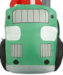 Holidayana 8 Ft Inflatable Christmas Tractor Santa Outdoor Decoration With LED Lights, Fan, And Stakes