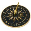Marketfleet Inc. Sunward 8.5” Diameter Garden Sundial With Polished Brass Highlights Patio & Outdoors