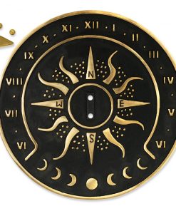 Marketfleet Inc. Sunward 8.5” Diameter Garden Sundial With Polished Brass Highlights Patio & Outdoors