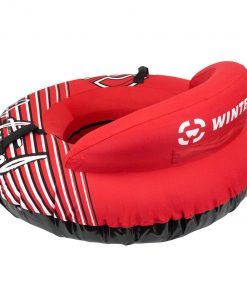 Winterial Deluxe Snow Tube With Back Rest And Carry Strap - Red SPORTING GOODS