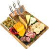 Zelancio Slate Cheese Board Set, 10 Piece Charcuterie Set Includes 4 Stainless Steel Cheese Tools, Premium Acacia Serving Tray With Slate Board, And Porcelain Olive Dish HOME GOODS