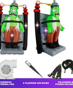 Holidayana 7 Ft Shaking Electrified Monster Experiment Halloween Inflatable HOME GOODS