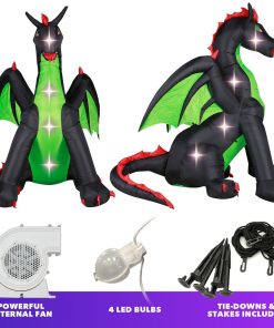 Holidayana HOME GOODS 9ft Inflatable Halloween Dragon