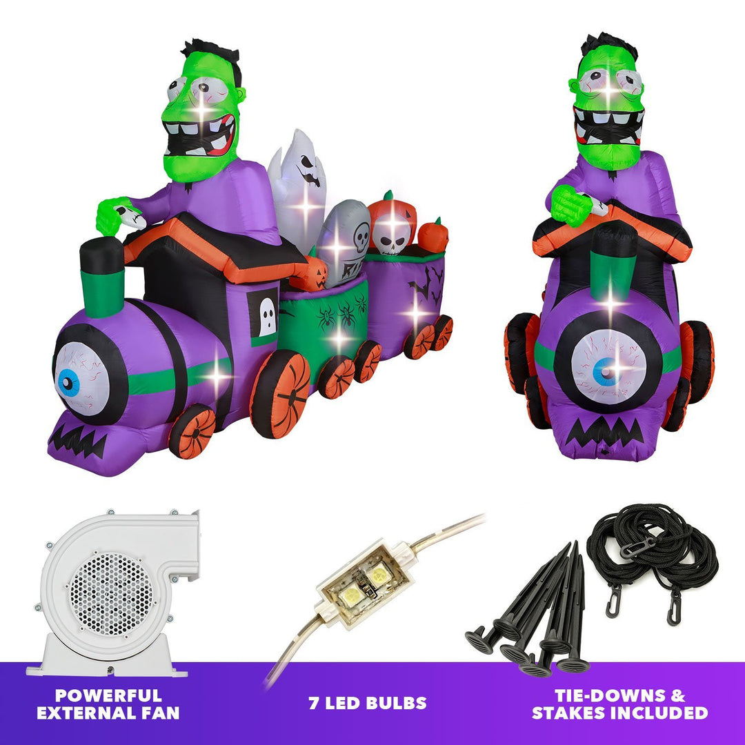 Holidayana HOME GOODS 10 Ft Long Runaway Graveyard Train Halloween Inflatable 9 Holidayana HOME GOODS 10 Ft Long Runaway Graveyard Train Halloween Inflatable
