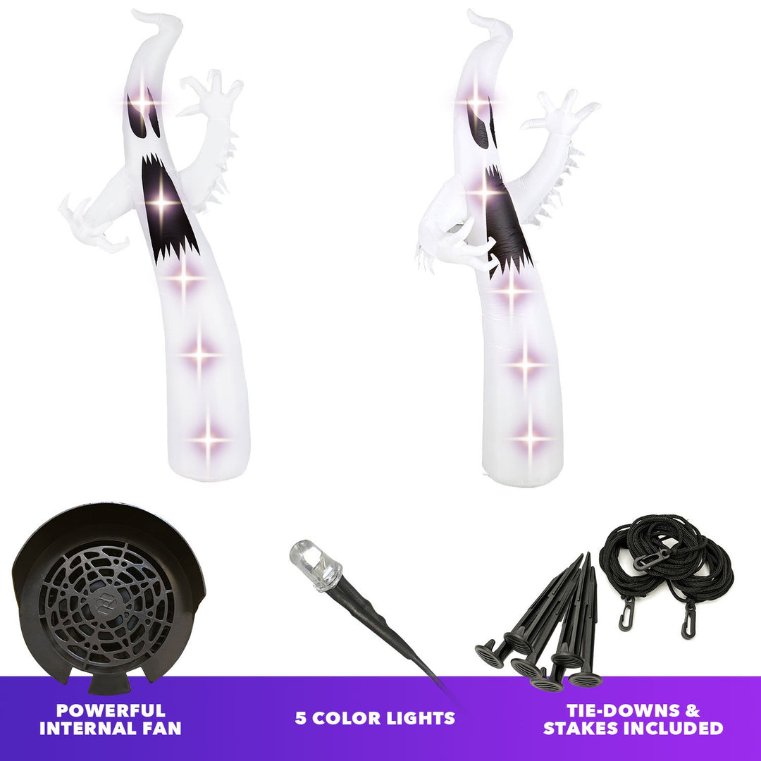 Holidayana 9 Ft Ghost With Multi-Colored Lights Halloween Inflatable HOME GOODS 2 Holidayana 9 Ft Ghost With Multi-Colored Lights Halloween Inflatable HOME GOODS