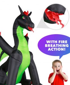 Holidayana HOME GOODS 9ft Inflatable Halloween Dragon