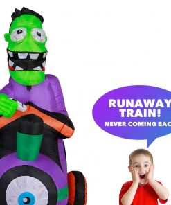 Holidayana HOME GOODS 10 Ft Long Runaway Graveyard Train Halloween Inflatable 19 Holidayana HOME GOODS 10 Ft Long Runaway Graveyard Train Halloween Inflatable