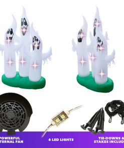 Holidayana HOME GOODS Inflatable Ghost Family Decoration With Built-In Fan And LED Lights