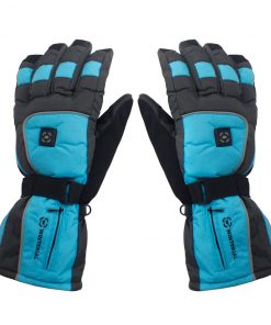 Winterial Heated Snow Gloves Blue Medium