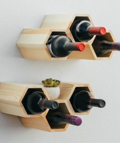 Atterstone Customizable Honeycomb Wine Rack: Holds 6 Bottles