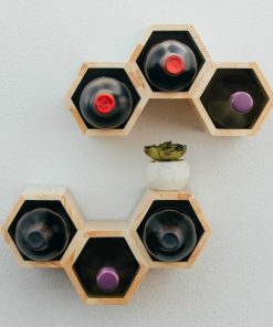 Atterstone Customizable Honeycomb Wine Rack: Holds 6 Bottles
