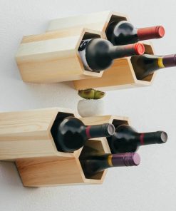 Atterstone Customizable Honeycomb Wine Rack: Holds 6 Bottles