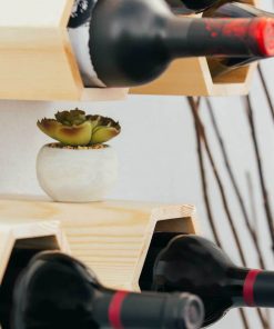 Atterstone Customizable Honeycomb Wine Rack: Holds 6 Bottles