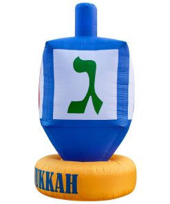 Holidayana Inflatable Dreidel Hanukkah Decoration With Built-In Fan And LED Lights