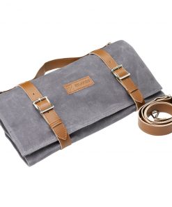Zelancio Waxed Canvas Knife Roll Bag With 9 Knife Slots And 4 Pockets For Additional Tools And Accessories, Ultra Portable And Safe, Fits All Knife Sets