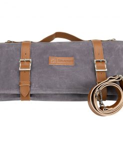 Zelancio Waxed Canvas Knife Roll Bag With 9 Knife Slots And 4 Pockets For Additional Tools And Accessories, Ultra Portable And Safe, Fits All Knife Sets