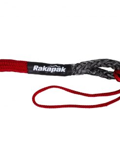 Rakapak UHMWPE 100ft Synthetic 3/8 In Winch Line 22,000 LBS Breaking Strength With Soft Shackle Rope, Abrasion Sleeve
