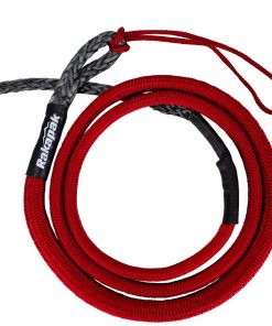 Rakapak UHMWPE 100ft Synthetic 3/8 In Winch Line 22,000 LBS Breaking Strength With Soft Shackle Rope, Abrasion Sleeve
