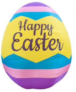 Holidayana HOME GOODS Inflatable Easter Egg Decoration With Built-In Fan And LED Lights