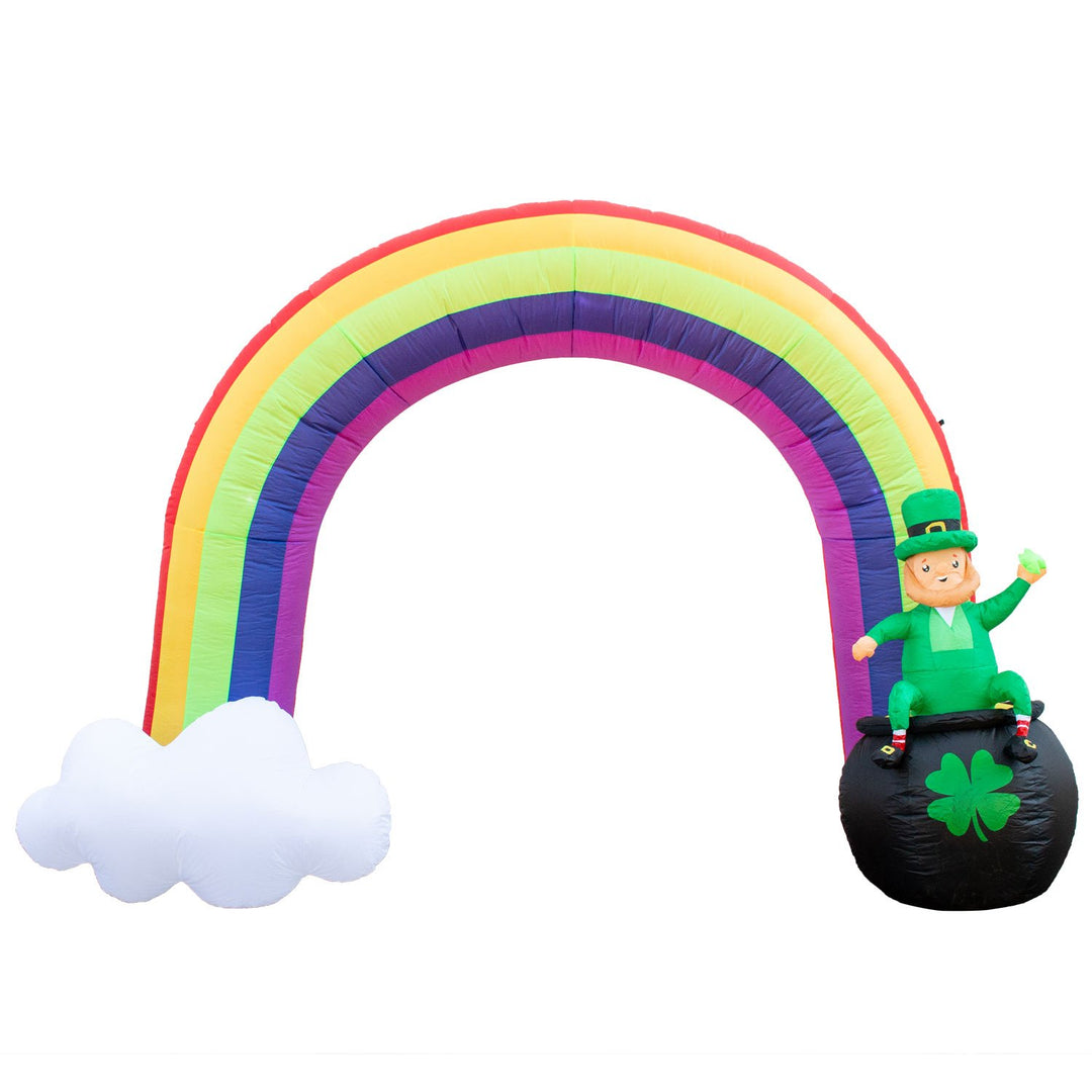 Holidayana Inflatable St Patrick's Day Leprechaun In Pot Of Gold At The End Of The Rainbow Decoration With Built-In Fan And LED Lights 2 Holidayana Inflatable St Patrick's Day Leprechaun In Pot Of Gold At The End Of The Rainbow Decoration With Built-In Fan And LED Lights