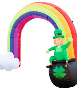 Holidayana Inflatable St Patrick's Day Leprechaun In Pot Of Gold At The End Of The Rainbow Decoration With Built-In Fan And LED Lights 9 Holidayana Inflatable St Patrick's Day Leprechaun In Pot Of Gold At The End Of The Rainbow Decoration With Built-In Fan And LED Lights