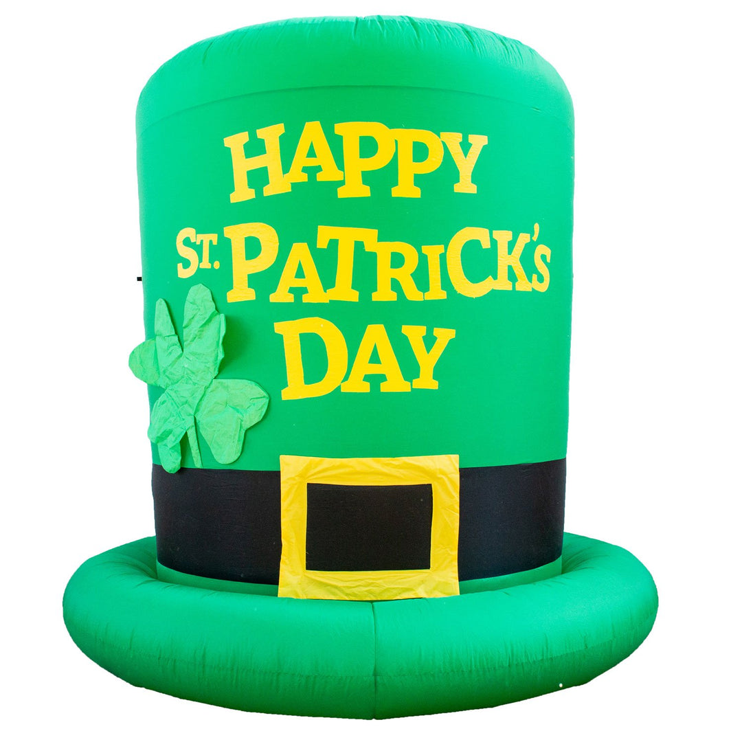 Holidayana Inflatable St Patrick's Day Green Leprechaun Top Hat With Shamrock Decoration With Built-In Fan And LED Lights HOME GOODS 2 Holidayana Inflatable St Patrick's Day Green Leprechaun Top Hat With Shamrock Decoration With Built-In Fan And LED Lights HOME GOODS