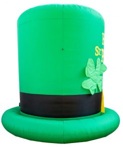 Holidayana Inflatable St Patrick's Day Green Leprechaun Top Hat With Shamrock Decoration With Built-In Fan And LED Lights HOME GOODS 8 Holidayana Inflatable St Patrick's Day Green Leprechaun Top Hat With Shamrock Decoration With Built-In Fan And LED Lights HOME GOODS