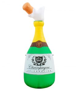 Holidayana HOME GOODS Inflatable Champagne Bottle Decoration With Built-In Fan And LED Lights