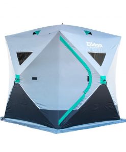 Elkton Outdoors Insulated Premium Portable 3-Person Ice Fishing Tent With Ventilation Windows & Carry Pack SPORTING GOODS