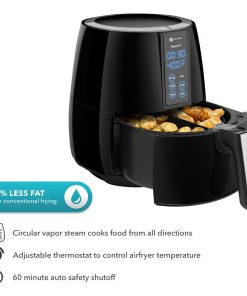 Zelancio HOME GOODS Titan X-1 Digital LCD Display Air Fryer With Rapid Air Fry Technology, Ultimate Healthy Multifunctional Cooker To Fry, Bake, Grill And Roast