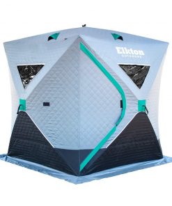 Elkton Outdoors Portable 3-Person Ice Fishing Tent Shelter With Ventilation Windows & Carry Pack SPORTING GOODS