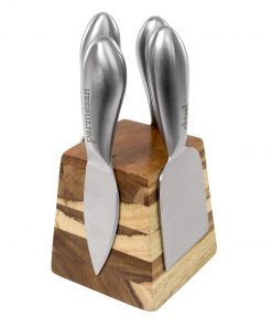 Zelancio Marble And Acacia Wooden Serving Cheese Board, 6 Piece Charcuterie Set Includes Stainless Steel Cheese Tools, Serving Paddle, Wood Cheese Knife Holder With Integrated Magnets